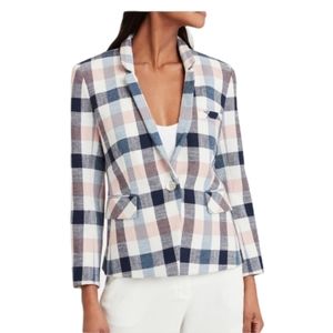 VERONICA BEARD Schoolboy Gingham Blazer Size 6 NWT